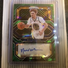 2020-21 Panini Prizm Nico Mannion Green Cracked Ice #/16 PnmanshipRC Auto RP-NMN