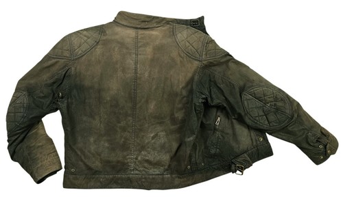 Giacca uomo HOT VINTAGE BELSTAFF GANGSTER MOTO BIKER FODERATA CERATA XXL (*Vestibilità XL) - Foto 4 di 19