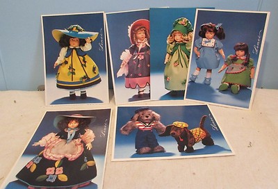 Lot of  6-4'' x 6'' Postcards Picturing Different Lenci Dolls - New