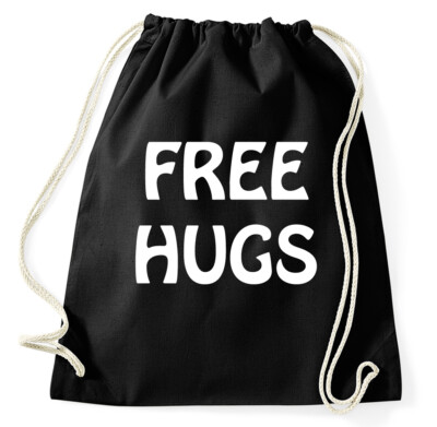 Free Hugs Turnbeutel Sportbeutel Jutebeutel Rucksack Kostenlose Umarmung