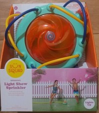 Sun Squad Spinning Light Show Sprinkler Wiggle Tubes Water Outdoor Yard Fun NEW