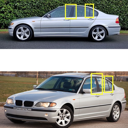 Fit For 1999-2005 BMW 3 Series E46 Sedan 6 PC Gloss Door Pillar Cover Trim Posts - Imagen 4 de 12