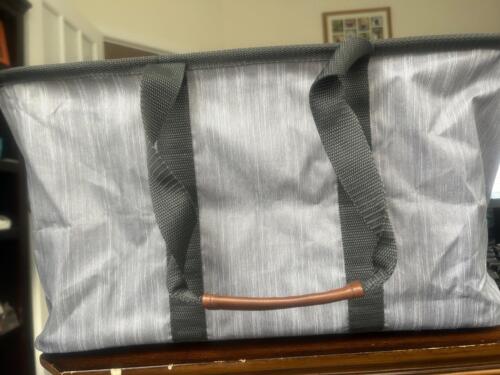 CleverMade  Collapsible Laundry Basket Tote. Gray - Picture 1 of 4