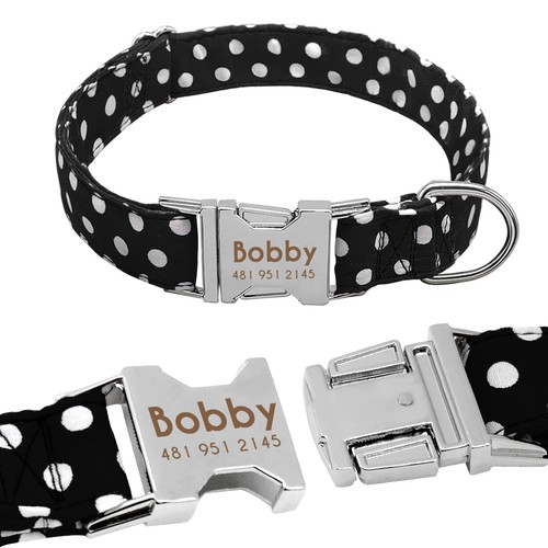 Personalised Dog Collars Customized Pet Anti-lost ID Collar Tag Free Engraved - Picture 3 of 15