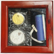 2013 GOLD & SILVER 1oz SHANGHAI JEWISH REFUGEES MEMORY  2 COINS & SCROLL 1oz SET 5785.00 per troy oz