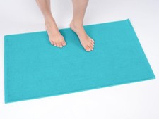 Turquoise 100 Cotton Turkish Bath Mat 20x34 Inch Soft Absorbent Non Slip