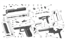 H&K Model 4 Pock Pistol 9MM Kurz Parts