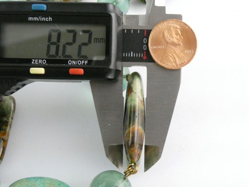 Stephen Dweck Bronze Türkis Grün Quarz Grünstein Statement Halskette 39 Zoll - Bild 16 von 24