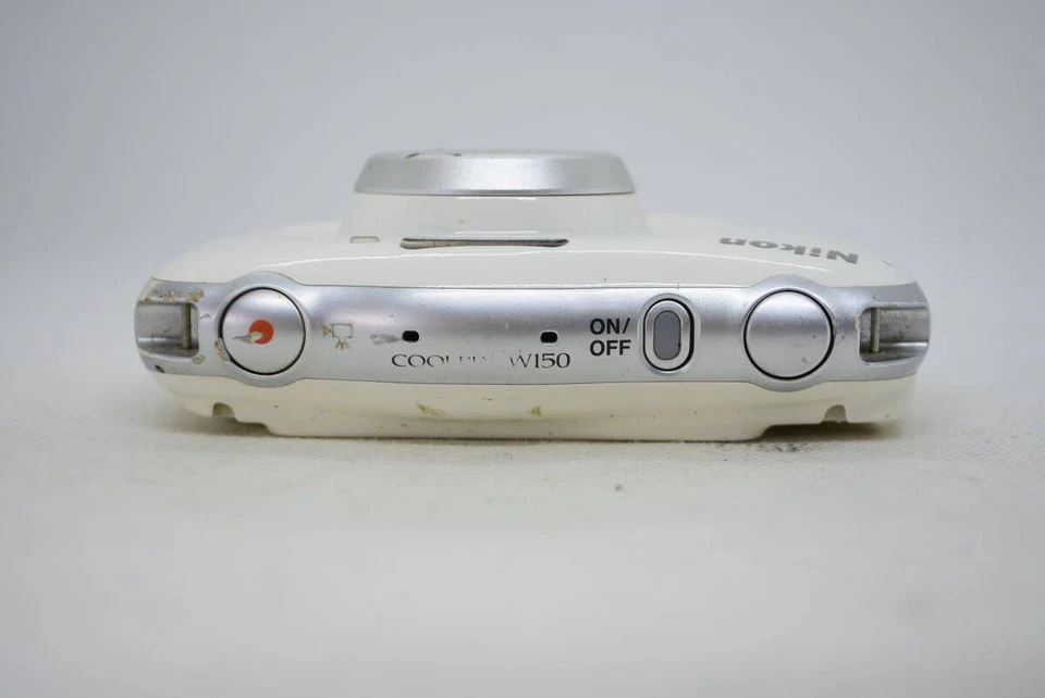 [Usado] Cámara digital compacta Nikon Coolpix W150 blanca zoom 3x cuerpo probado Japón Foto 4 de 4