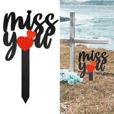 Large Cemetery Decorations Metal Grave Markers for Memorial Remembrance