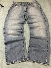 Vintage Calvin Klein JeanS Men 34 Blue Denim Light Wash Relaxed Straight Leg Y2K