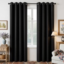 Blackout Curtains for Bedroom 84 Inch - Black Out Curtains with Grommets Ther...