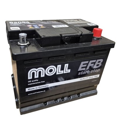 MOLL start-stop EFB 82064 Autobatterie 64Ah 82060 Starter Batterie PKW KFZ Stopp