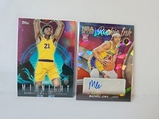 2024 NBA Hoops Rookie Ink Maxwell Lewis Cracked Ice Auto+2024 Topps Midnight RC
