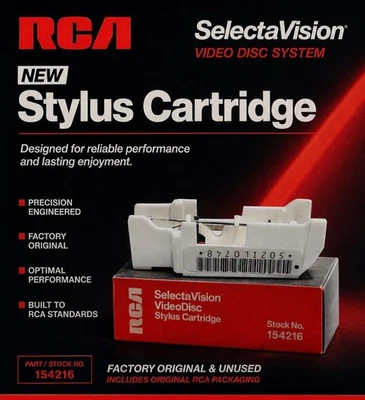 (NEW) RCA SelectaVision VideoDisc Stylus Cartridge P/N 154216 NOS RCA OEM - Image 1 of 4