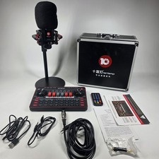tenlamp Audio Mixer Kit, G3 Live Sound Card Studio Recording Microphone, Audio