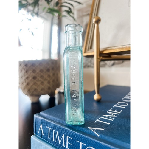 Antique 3-IN-ONE Oil Co. Bottle Circa 1890s | Aqua Glass | “1” Mold Mark - Picture 4 of 7