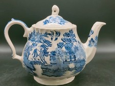 Sadler England Blue Willow Pattern Teapot 16cm x 22cm Vintage Staffordshire