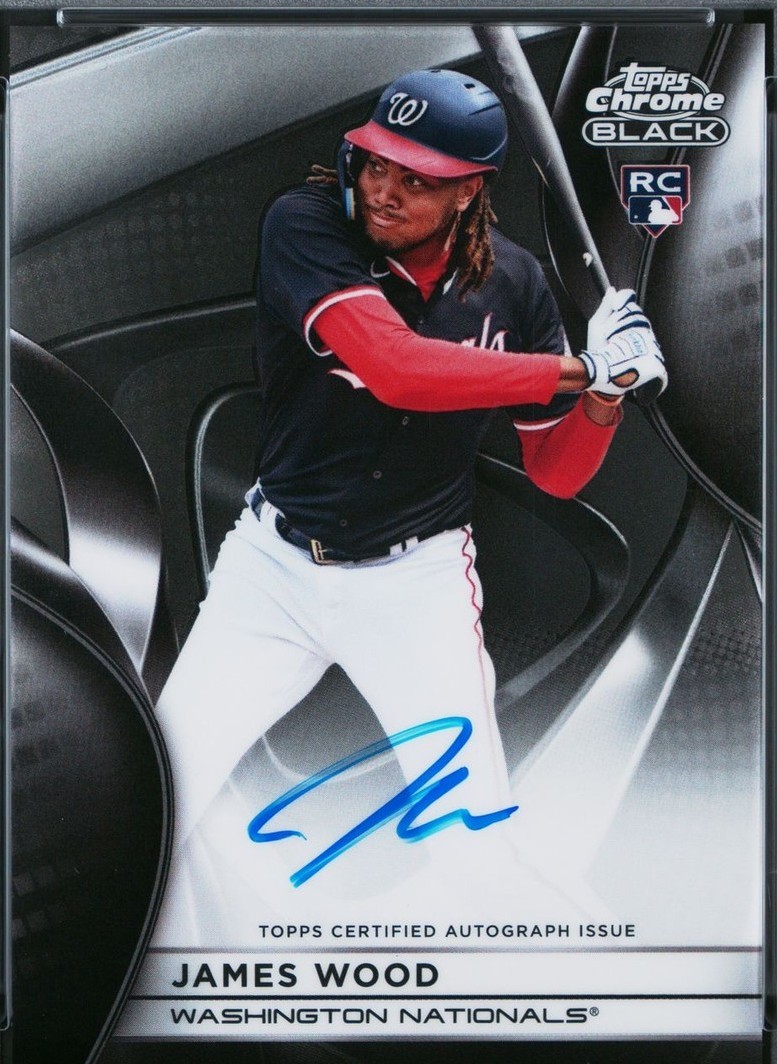 2025 Topps Chrome Black - Autographs James Wood #CBA-JW (AU, RC 