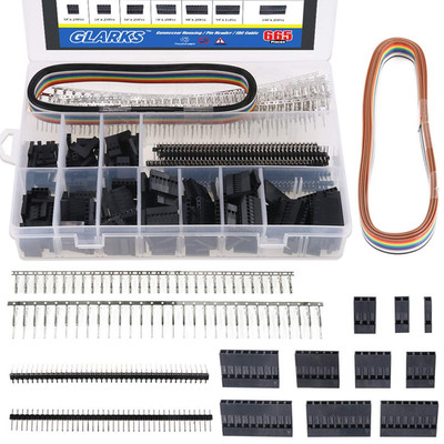 635Pcs Connector Housing Male/Female Pin Connector 40 Pin 2.54mm Pitch Pin Heade