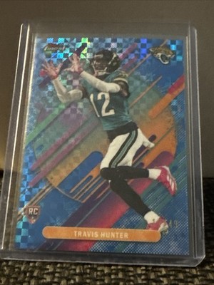 Topps 2025 Finest Travis Hunter Jersey Match 12/49 Blue X-Fractor Ebay 1/1 RC