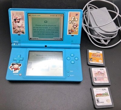 Nintendo DSi Blue Bundle w/ Mario & Luigi Bowser s Inside Story + 2 Games
