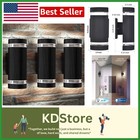 Modern Dusk-to-Dawn Aluminum Wall Sconce with Up/Down LEDs