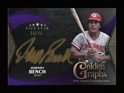 2024 Topps Five Star Johnny Bench Golden Graphs Cincinnati Reds 16/25 #GG-JB