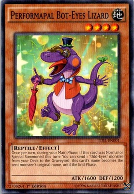 Performapal Bot-Eyes Lizard #TDIL-EN001 Yugioh 1st Edition Lightly played