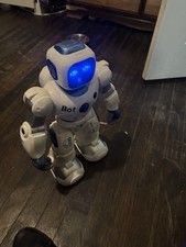 Smart Robot Toy Remote Control White Blue LED Eyes for Ages 8-11 12-16 Years