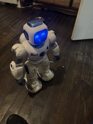 Smart Robot Toy Remote Control White Blue LED Eyes for Ages 8-11 12-16 Years