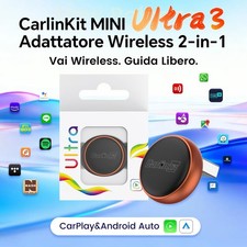 Mini Ultra 3 Adattatore Wireless CarPlay e Android Auto Plug And Play 10S Auto - Miniatura 2