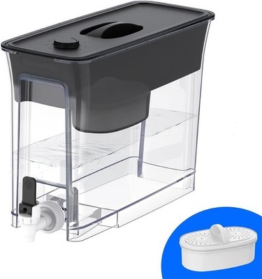 35-Cup Slim Water Filter Dispenser, Large Capacity, 200-Gallon Long-Life, Faste