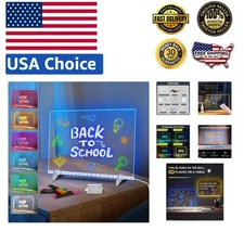 Interactive LED Note Board with 7 Colors: Perfect 13" x 10" Gift for Kids