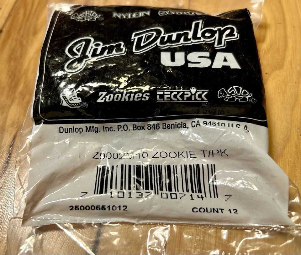 Jim Dunlop Zookies M-10 White Nylon Banjo Thumb Picks 12-Pack - Image 4 of 4