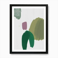 Green Abstract Painting Art Print Framed Wall Art Poster Canvas Print Picture