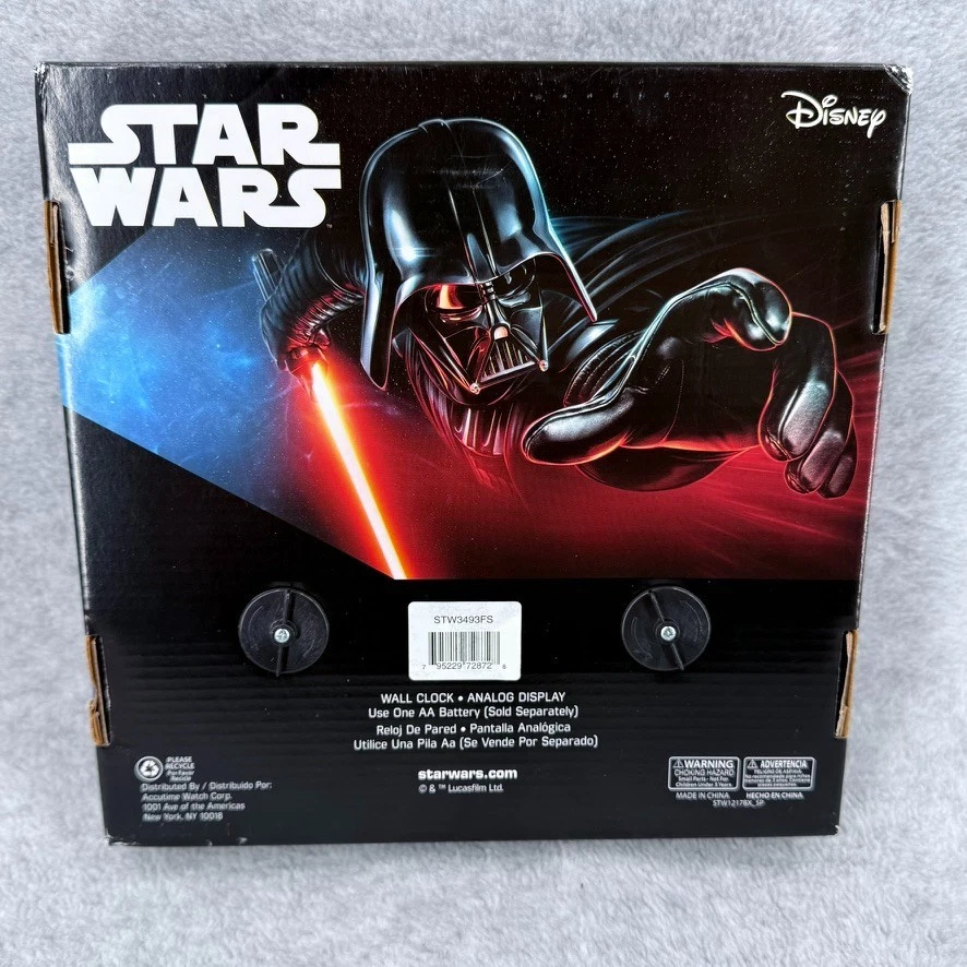 Star Wars Darth Vader Stormtrooper Wall Clock 10” Round Analog Display - Image 2 of 4