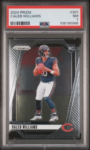 2024 PANINI PRIZM #301 CALEB WILLIAMS PSA 7
