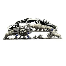 Spoontiques Pewter Sun Moon Candle Votive 3 Tea Light Holder Stand Arch 10” Vtg