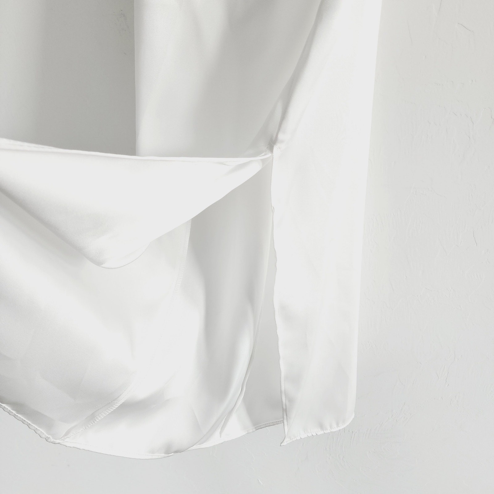 Zara White Satin Effect Spaghetti Strap Maxi / Midi Dress with Slit Size Small image 9
