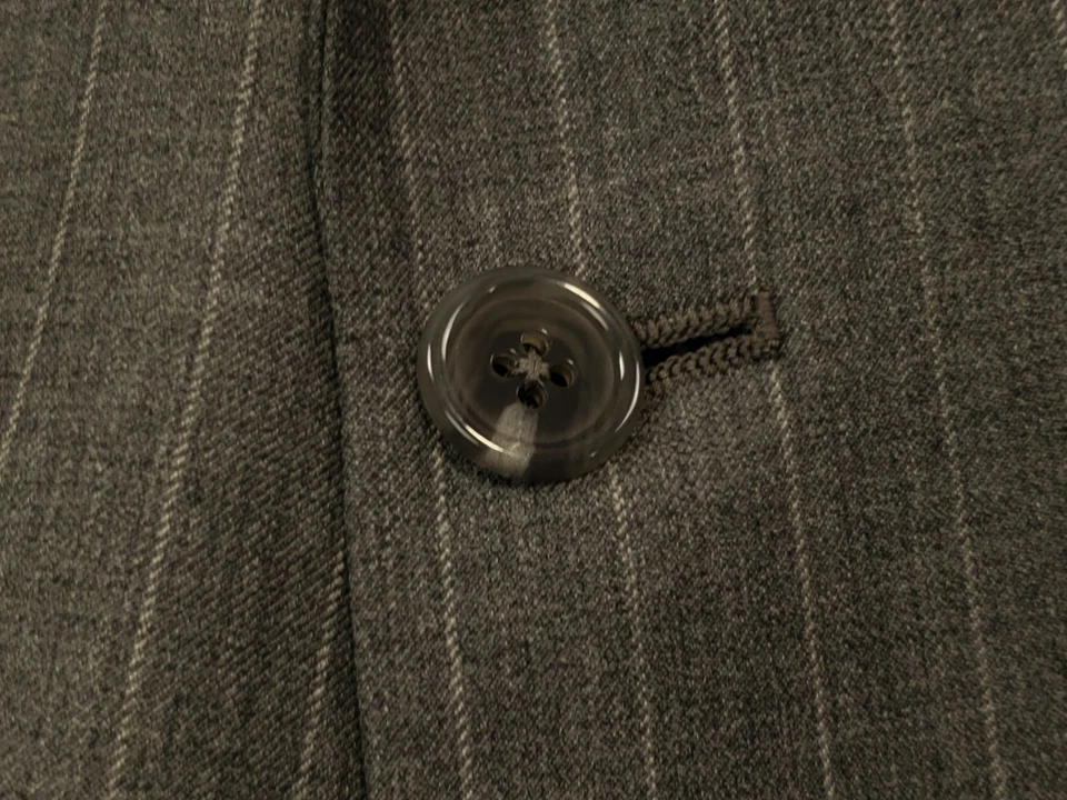 Hart Schaffner Marx Custgom Suit Men's 38S* Pants 32 X R32.5 L32.25 Gray Striped - Image 3 of 4