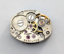 Vintage HAMILTON 612 17 Jewels Ladies 12mm Swiss Watch Movement PARTS or REPAIR