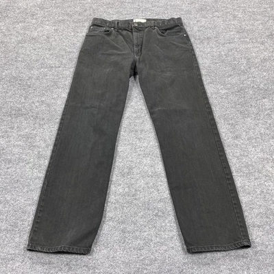 Marks & Spencer Blue Harbour Jeans Mens 36x31 Black Straight Leg Denim Dark Wash - Image 1 of 4