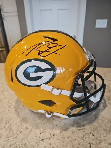 Packers Linebacker RASHAN GARY Signed Full Size Replica Speed Helmet Beckett