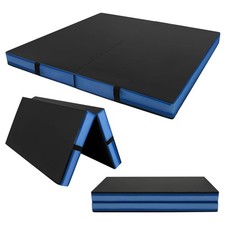 4  Thick Folding Exercise Mat with Carrying Handles for Aerobics Workout, Yoga