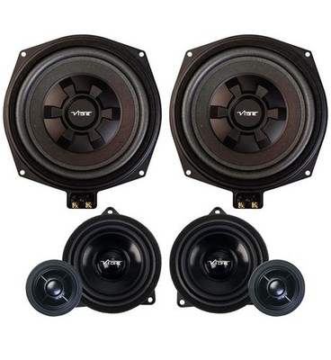 Vibe OPTISOUND 4 Zoll Koaxial Lautsprecher Front Upgrade für BMW X1 E84 Schwarz