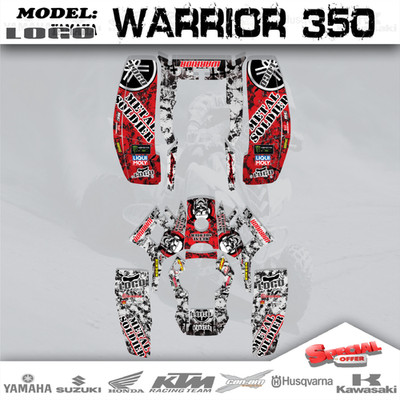 Graphics Kits Decals Stickers For YAMAHA WARRIOR 350 Yfm350 ALL YEAR ATV