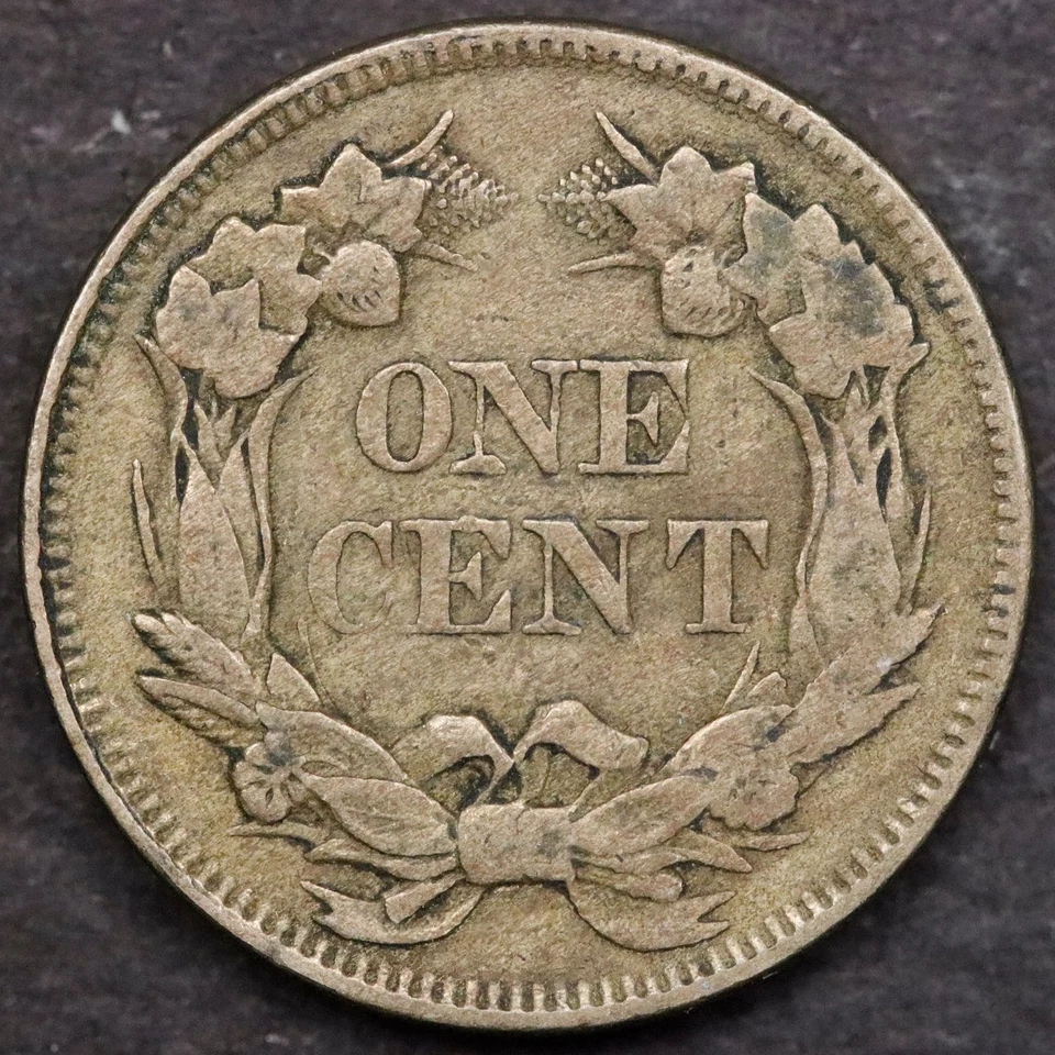 1858 Large Letters Flying Eagle Cent - VF+ - Image 2 of 2