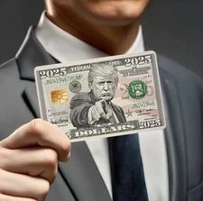 President Trump Hundred$ USA 2025 MAGA Credit Debit Card Skin Sticker 1PC
