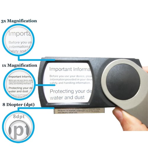 Premium Pocket Magnifying Glass with LED Light 3X; Small Hand Held Lighted Ma... - Picture 4 of 7